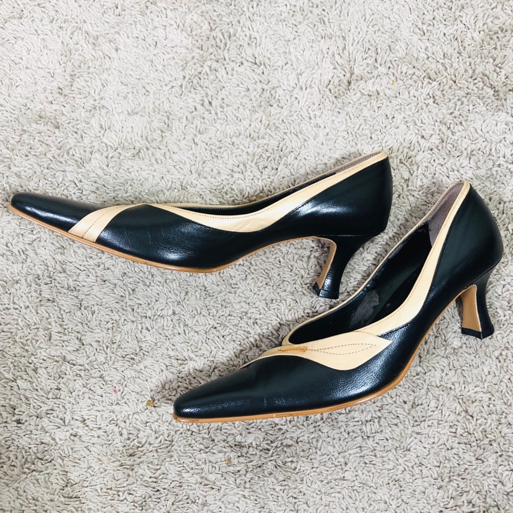 Salvatore Ferragamo Two-Tone Low Heel Pumps